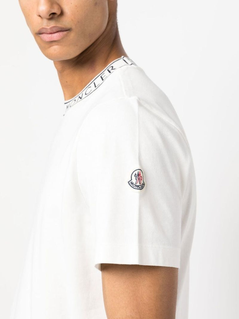 White Logo Cotton T-shirt