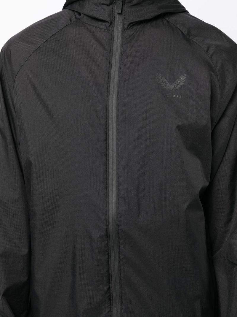 Black Logo Print Sports Jacket