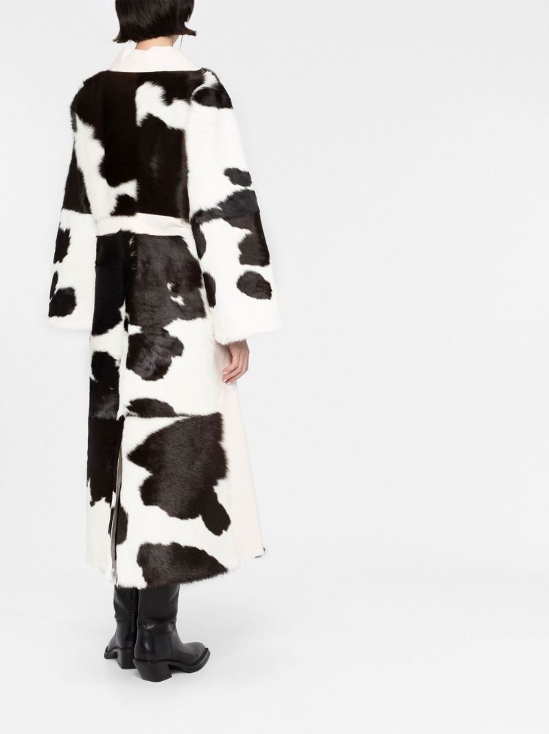 Black Madalynn Cow Print Coat