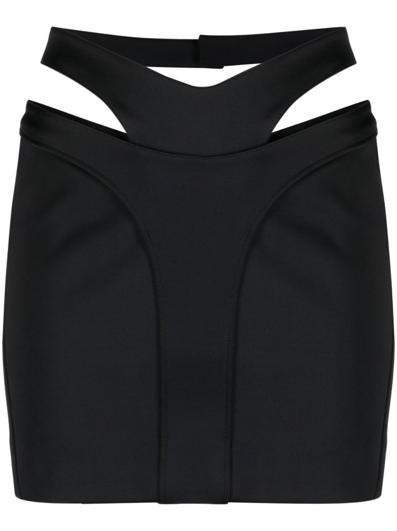 Black Cut-out Mini Skirt