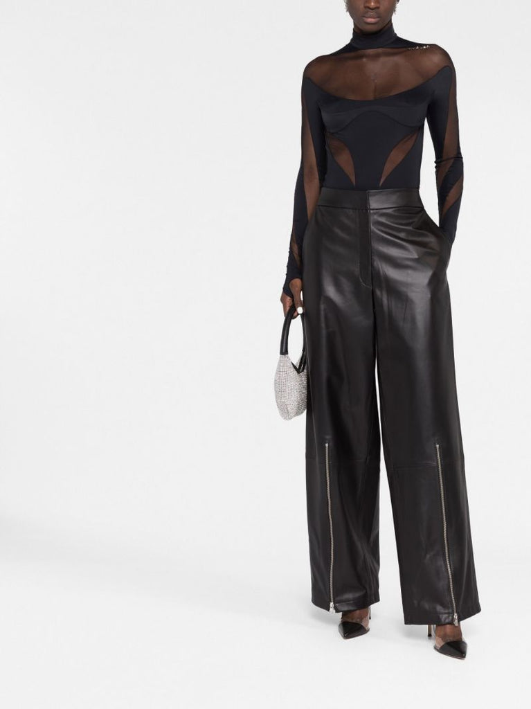 Black Illusion Semi-sheer Bodysuit