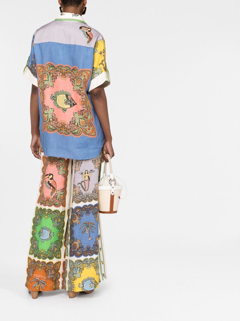Multicolour Trippy Troppo Linen Shirt