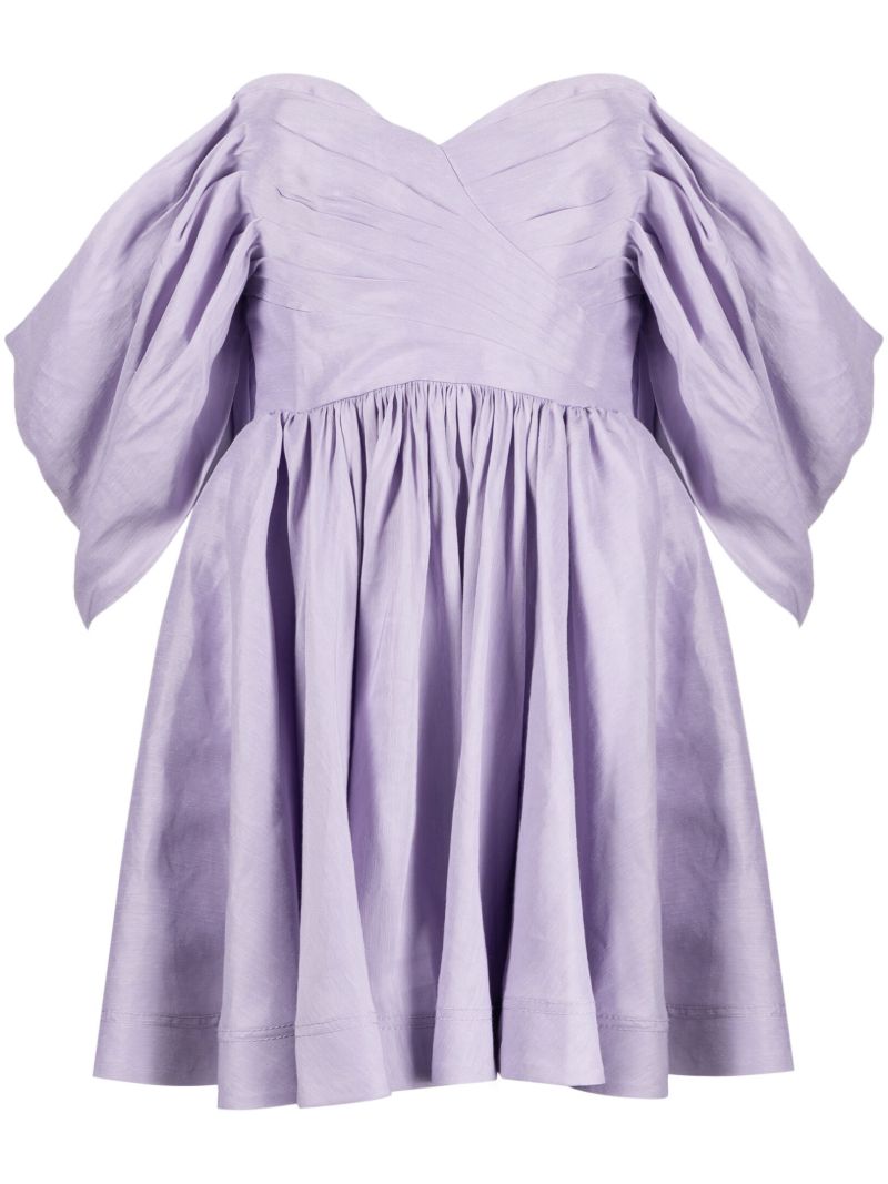 Purple Zorina Off-shoulder Mini Dress