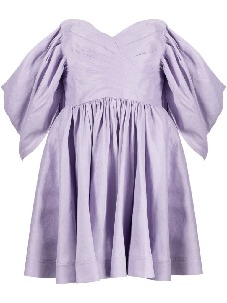 Purple Zorina Off-shoulder Mini Dress