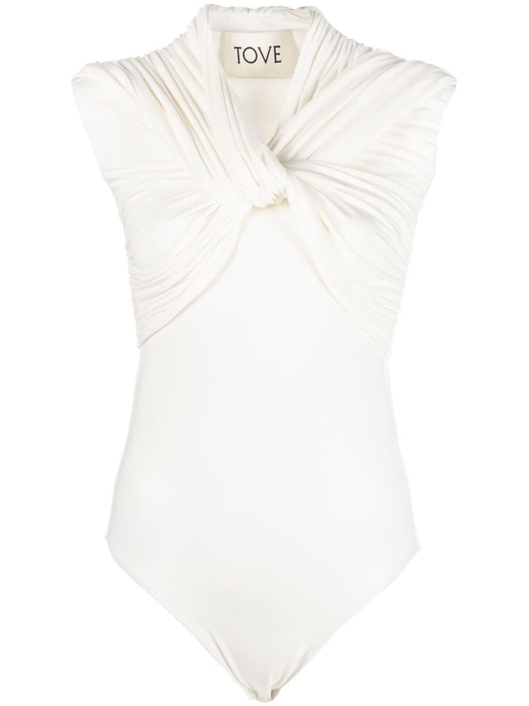 White Florence Twisted Bodysuit