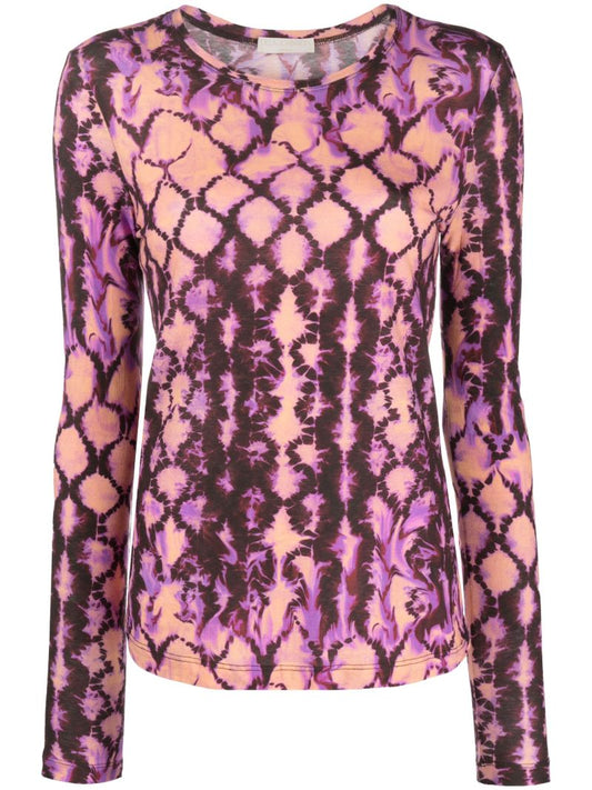Purple Eve Printed Cotton Top