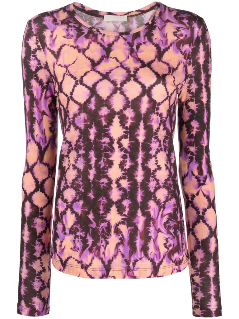 Purple Eve Printed Cotton Top
