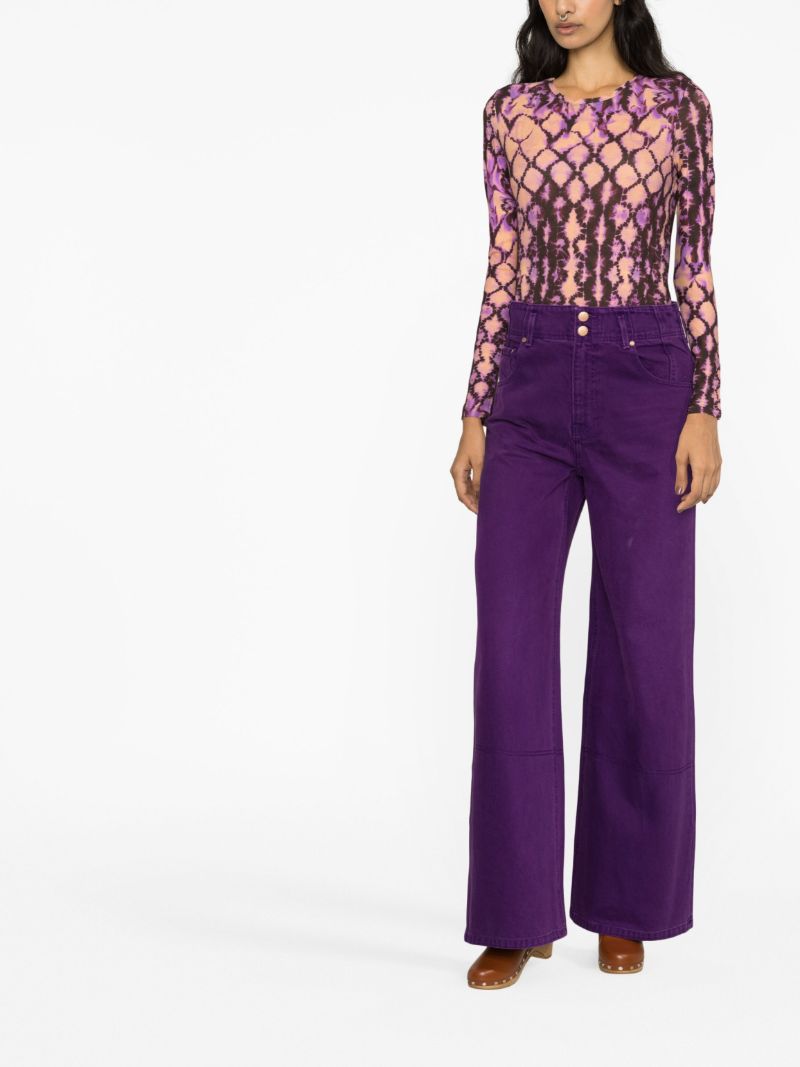 Purple Eve Printed Cotton Top