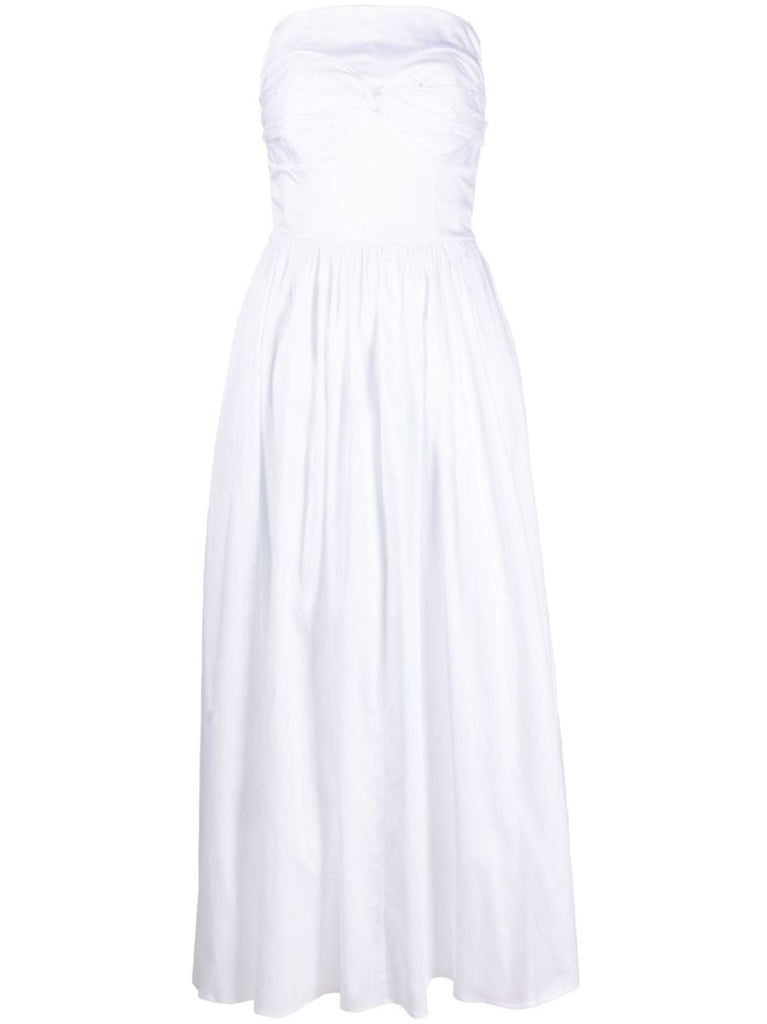White Juliet Strapless Organic Cotton Dress