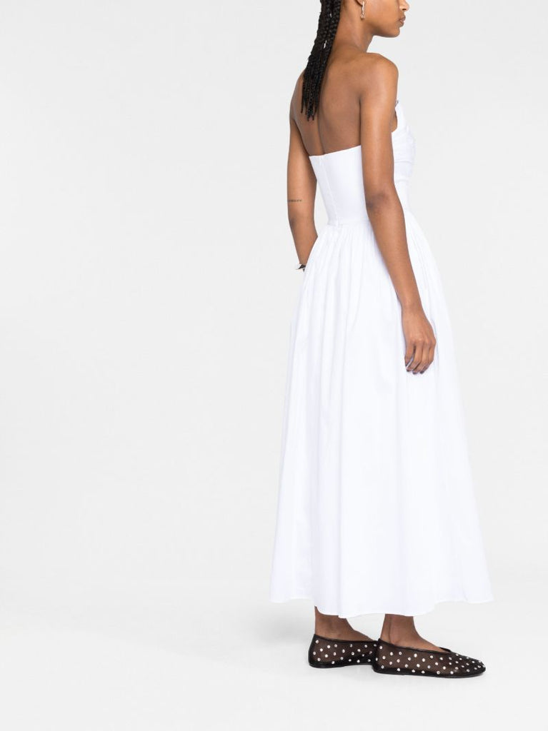 White Juliet Strapless Organic Cotton Dress