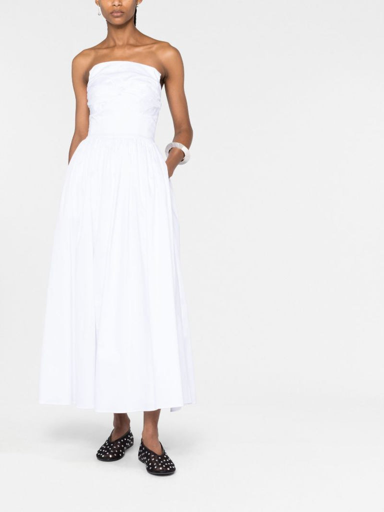 White Juliet Strapless Organic Cotton Dress