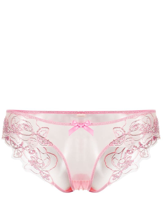 Pink Lindie Embroidered Briefs
