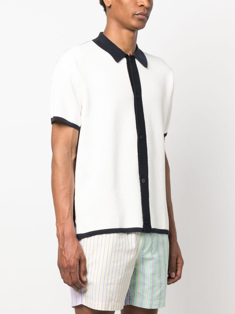 White Barretos Short-sleeve Cardigan