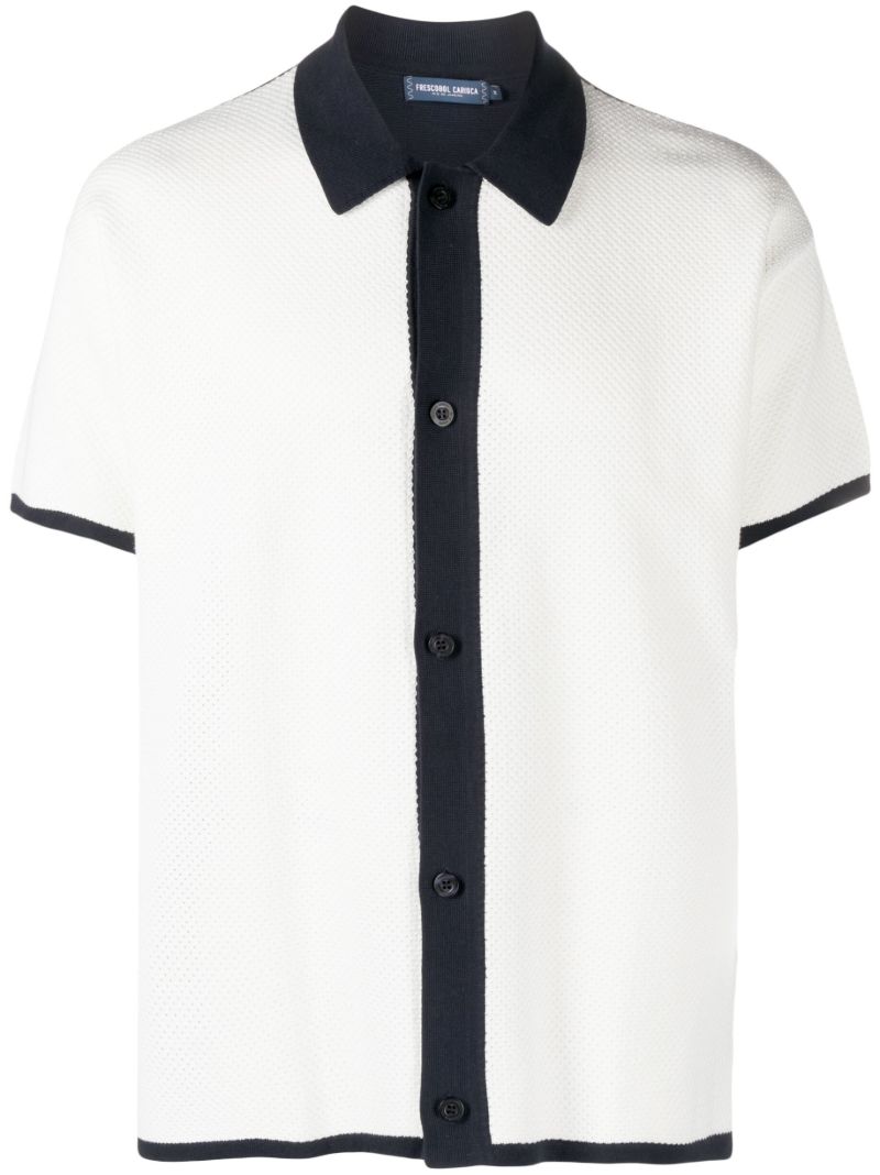 White Barretos Short-sleeve Cardigan