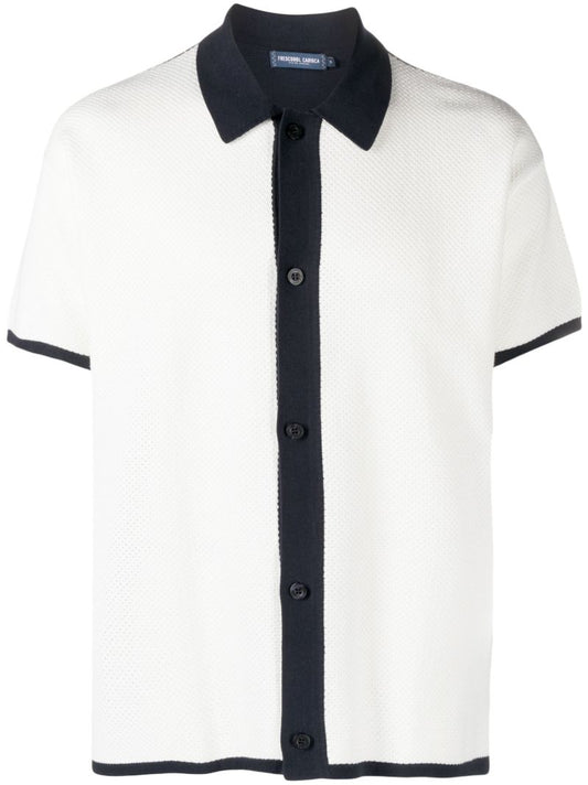 White Barretos Short-sleeve Cardigan