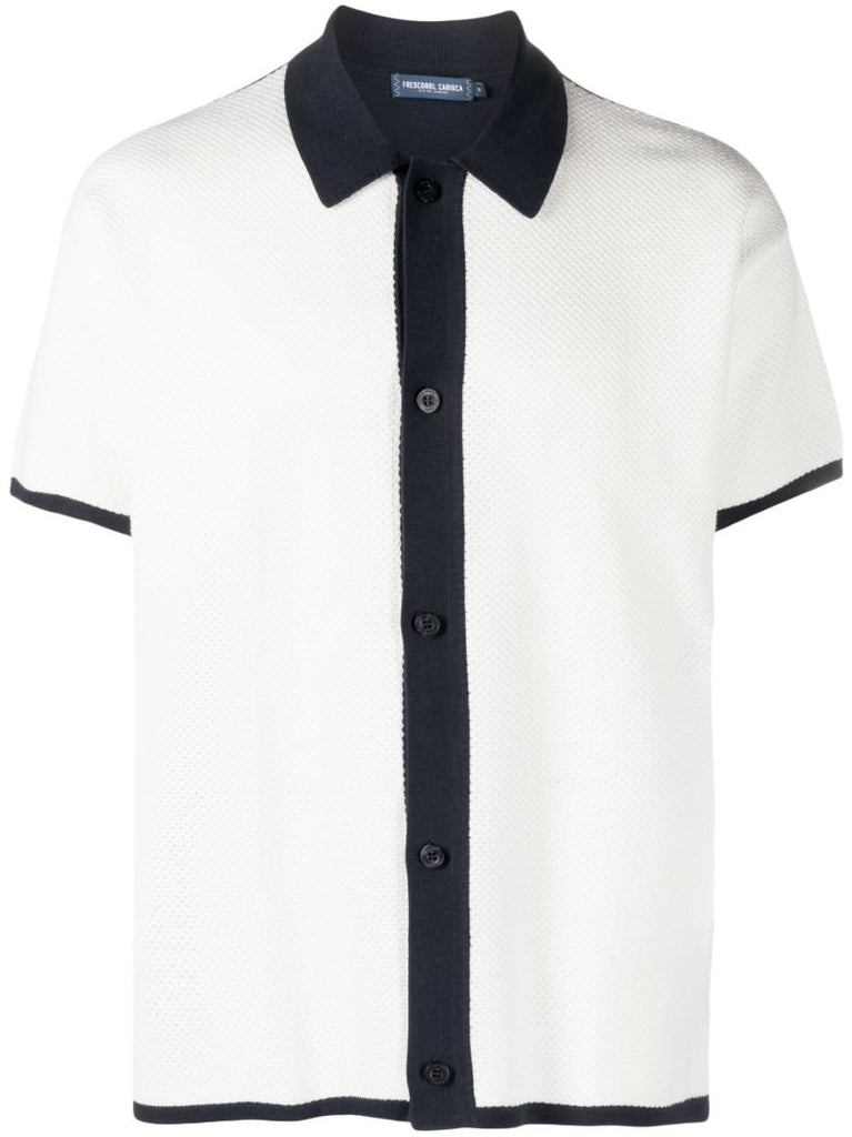 White Barretos Short-sleeve Cardigan