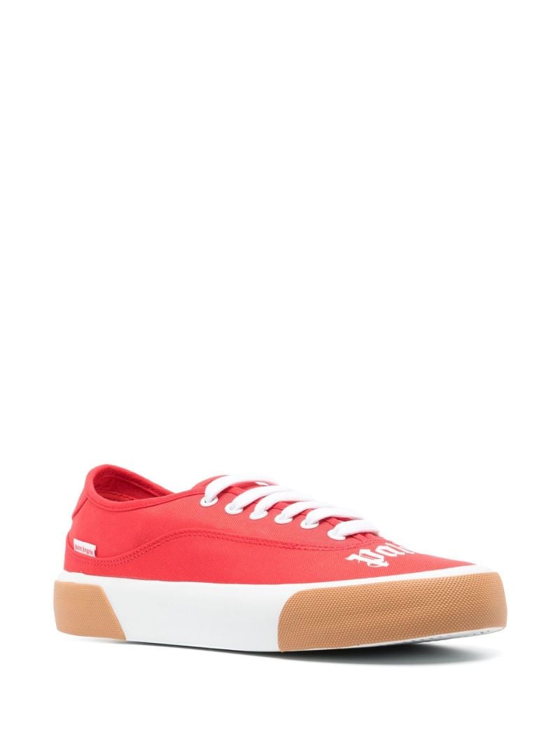 Red Logo Print Skater Sneakers