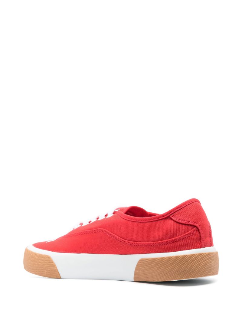 Red Logo Print Skater Sneakers