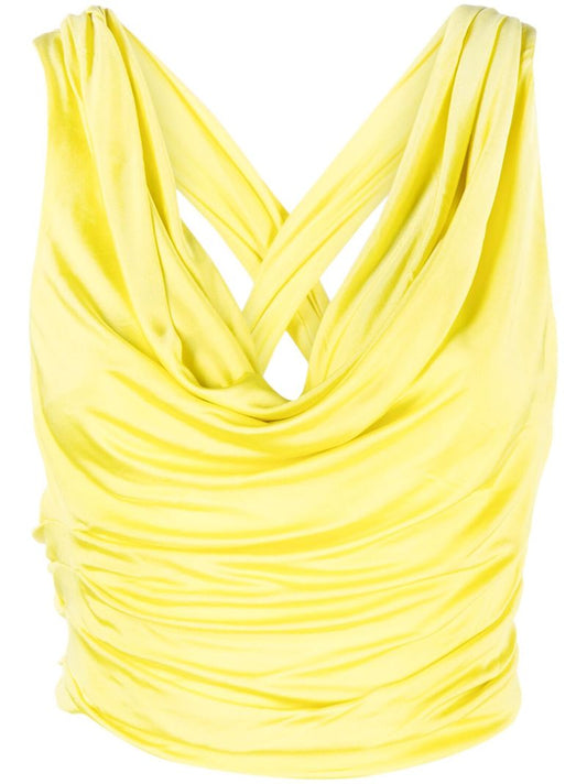Yellow Juara Gathered Top