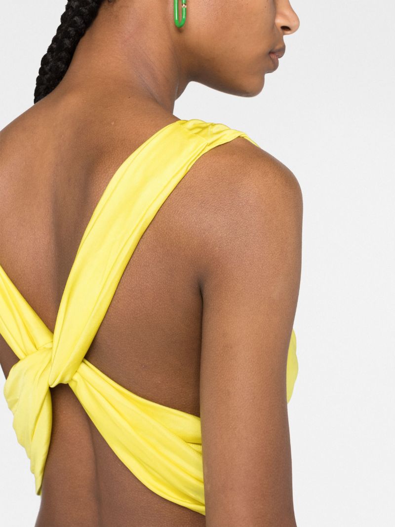 Yellow Juara Gathered Top