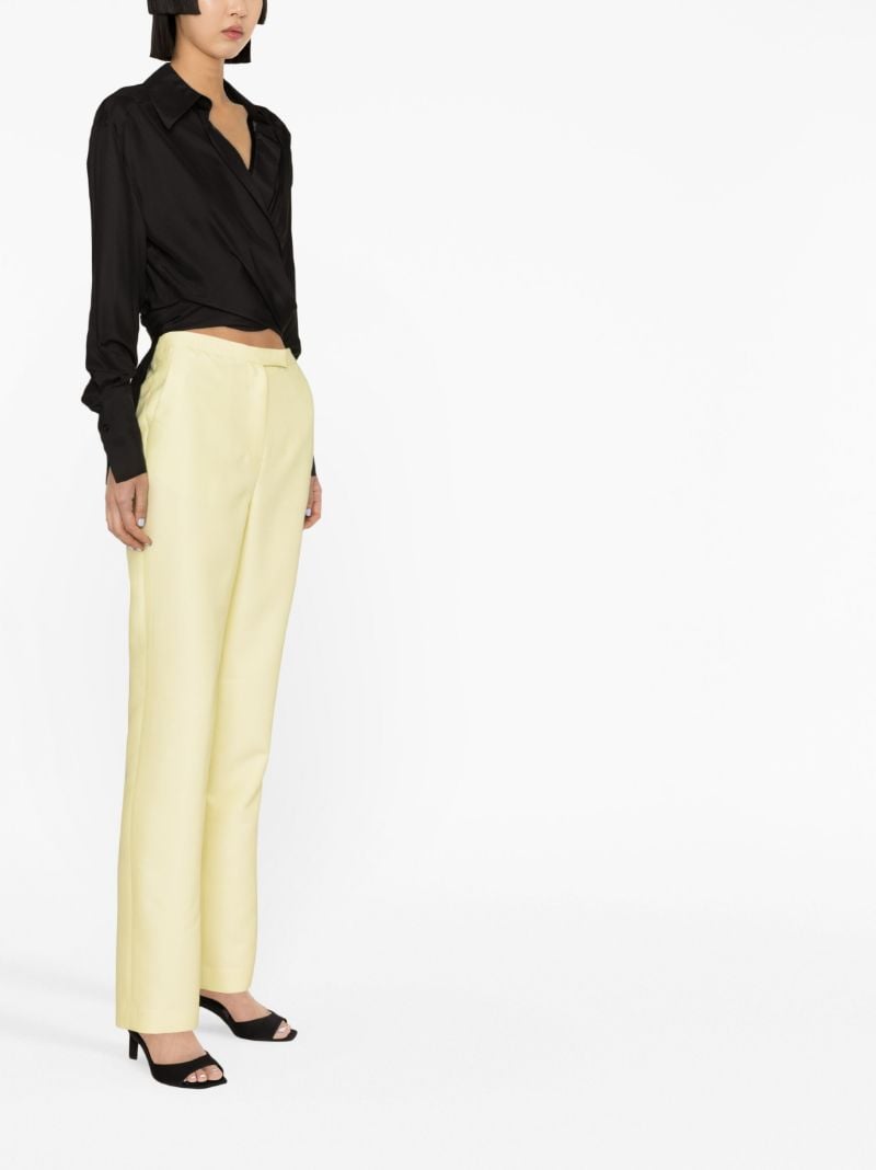 Black Sabinas Wrap Silk Shirt