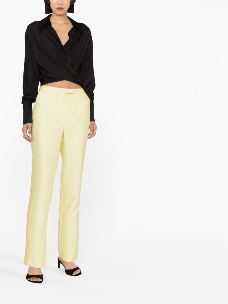Black Sabinas Wrap Silk Shirt