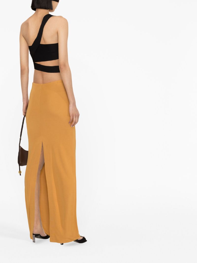 Black Vinas One-shoulder Cut-out Top