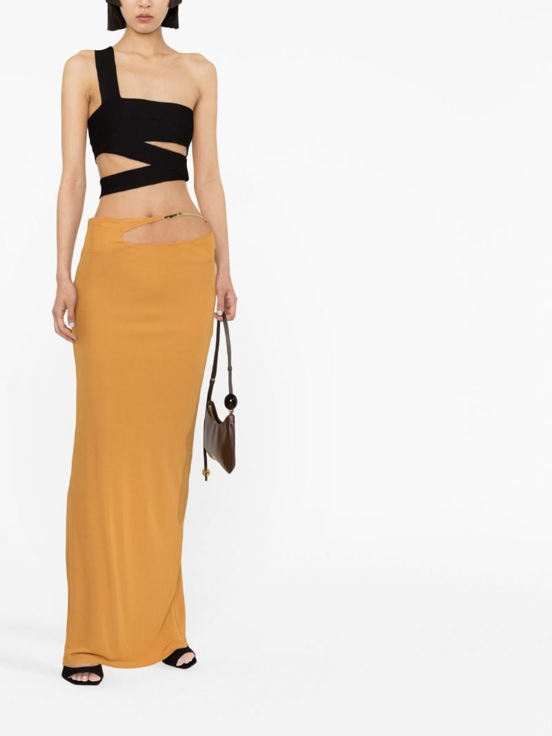 Black Vinas One-shoulder Cut-out Top