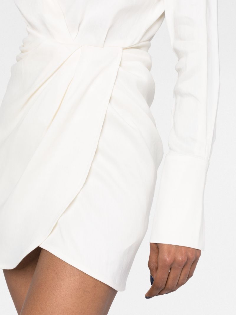 White Puno Wrap Mini Dress
