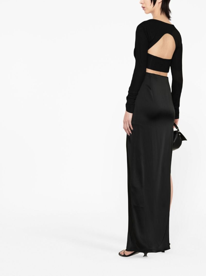 Black Cut-out Crop Top