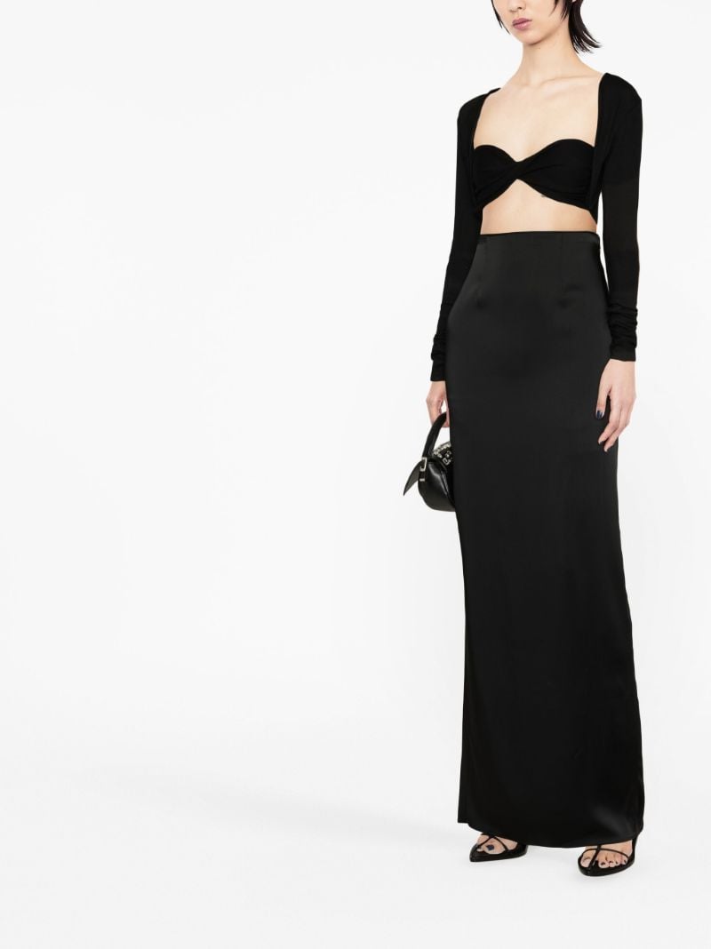Black Cut-out Crop Top