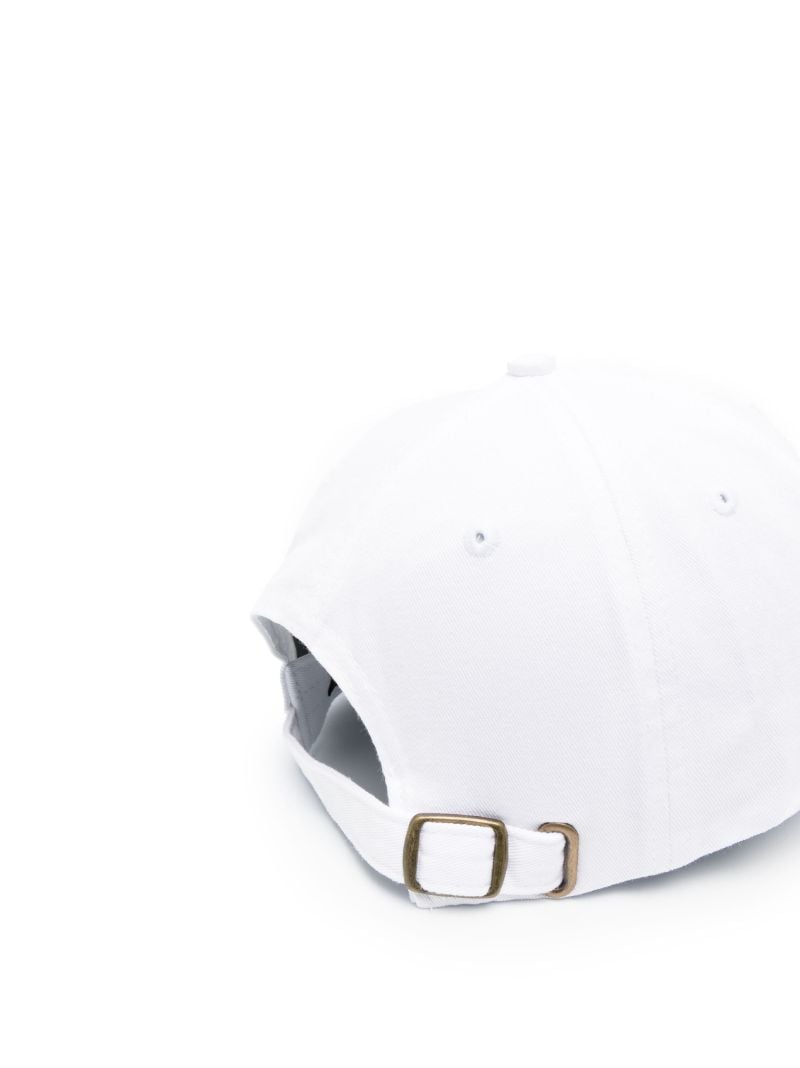 White Embroidered Logo Baseball Hat