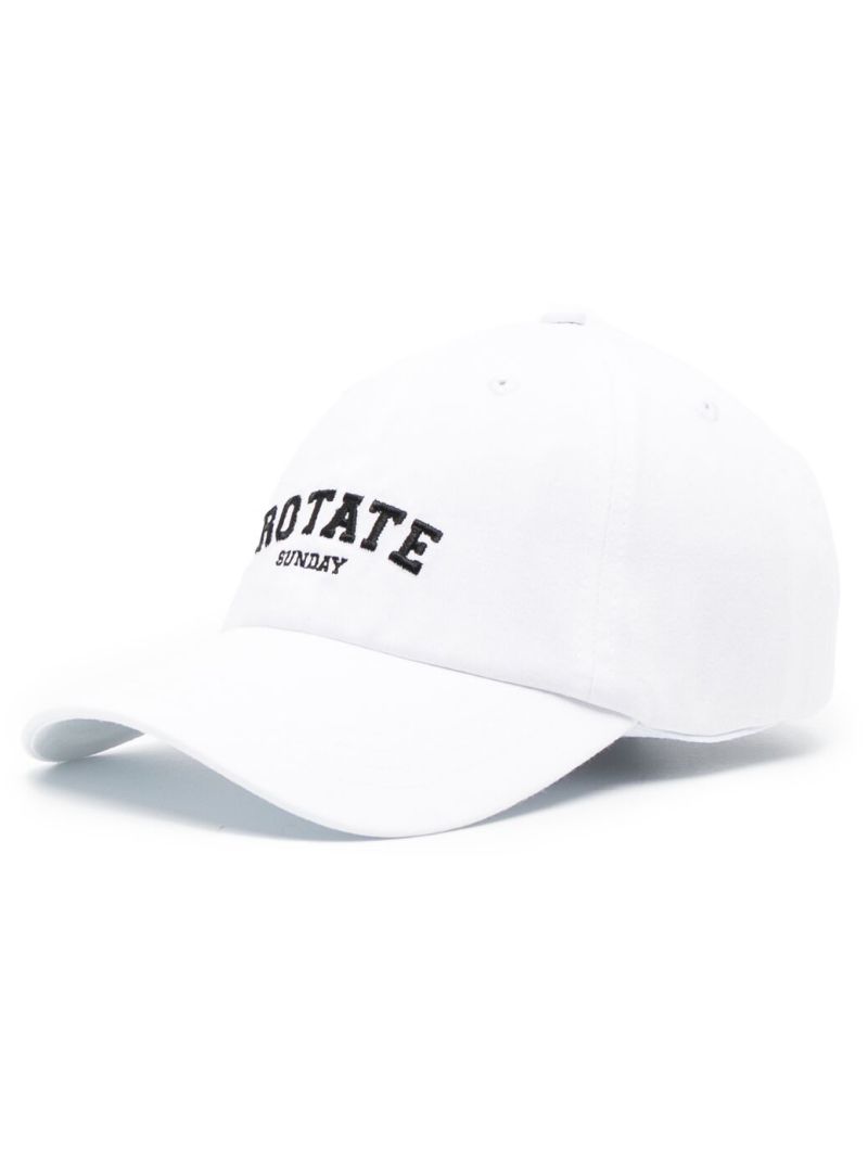 White Embroidered Logo Baseball Hat
