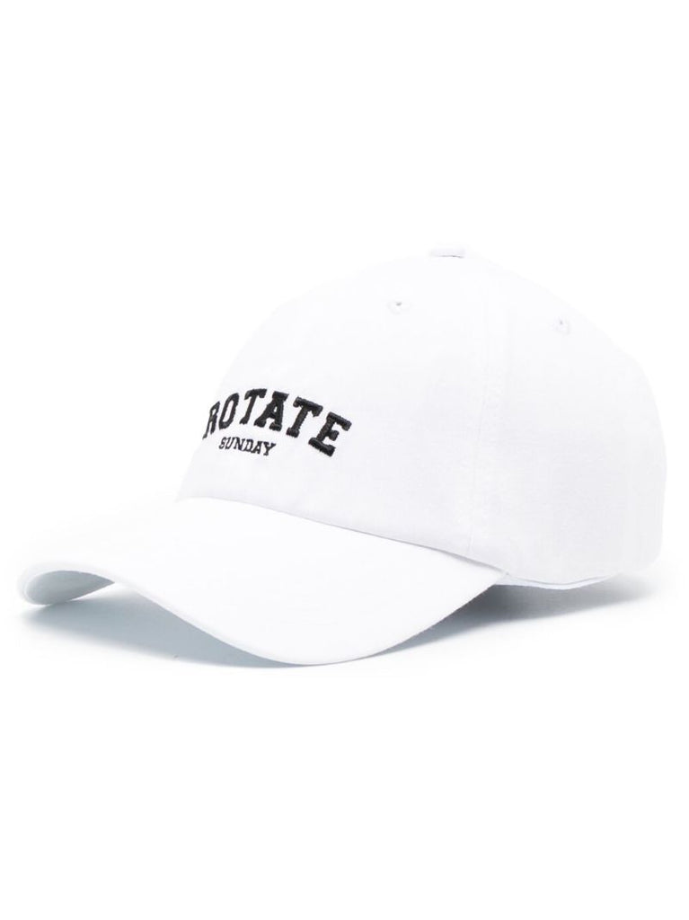 White Embroidered Logo Baseball Hat