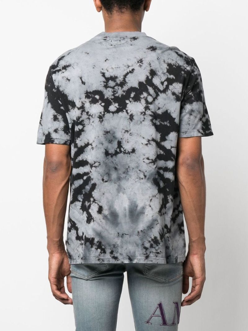Black Logo Print Tie-dye T-shirt