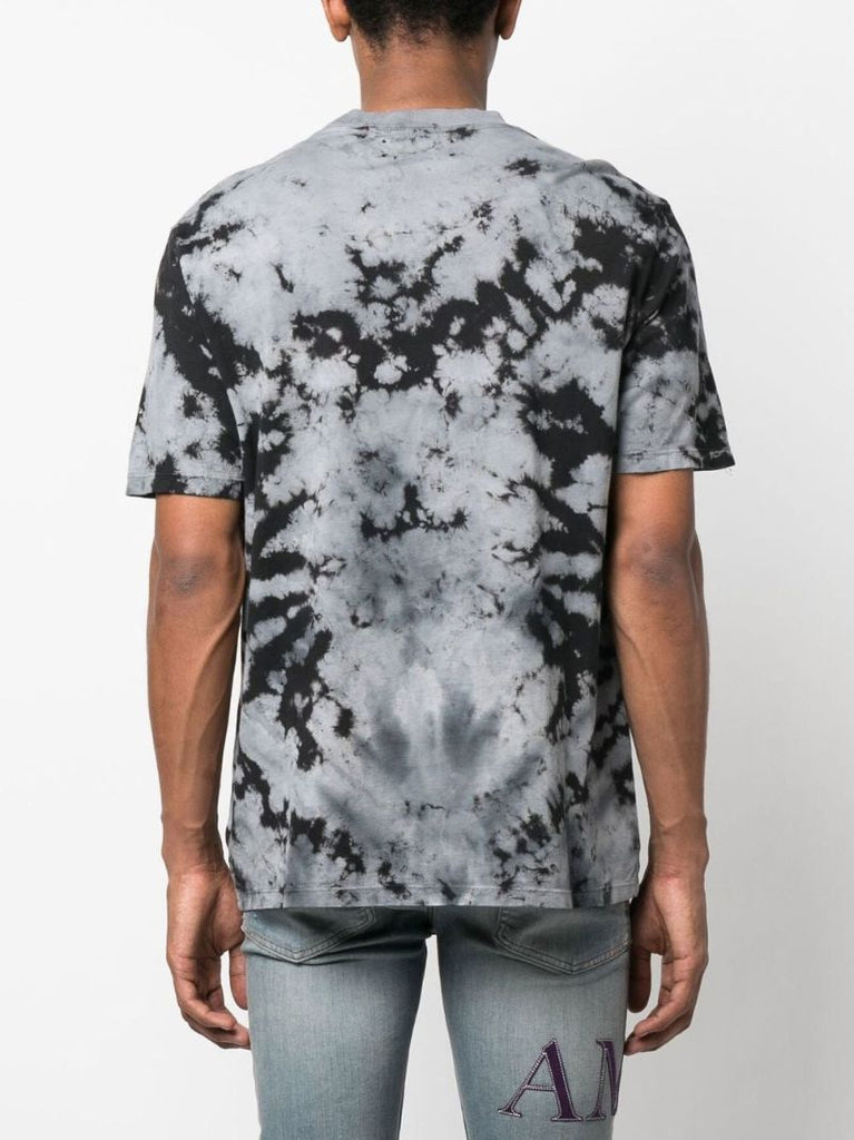 Black Logo Print Tie-dye T-shirt