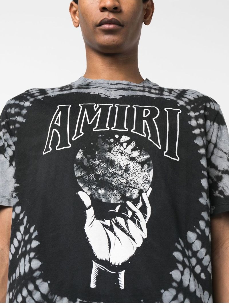 Black Logo Print Tie-dye T-shirt