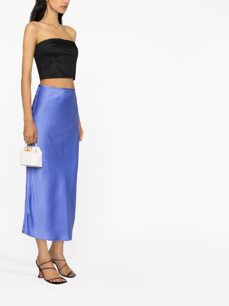 Black Lica Linen Strapless Top