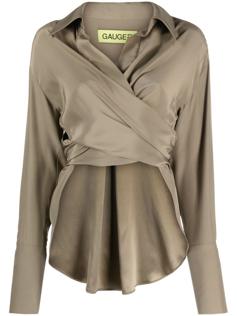 Green Sabinas Silk Shirt
