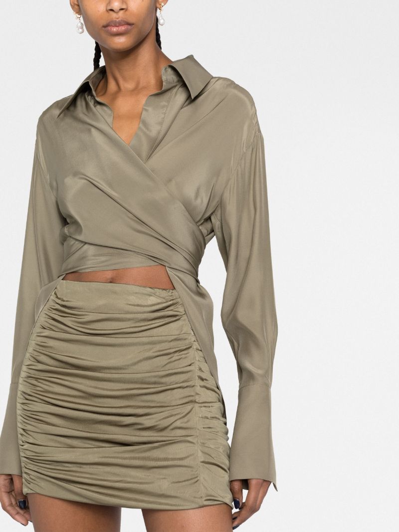 Green Sabinas Silk Shirt