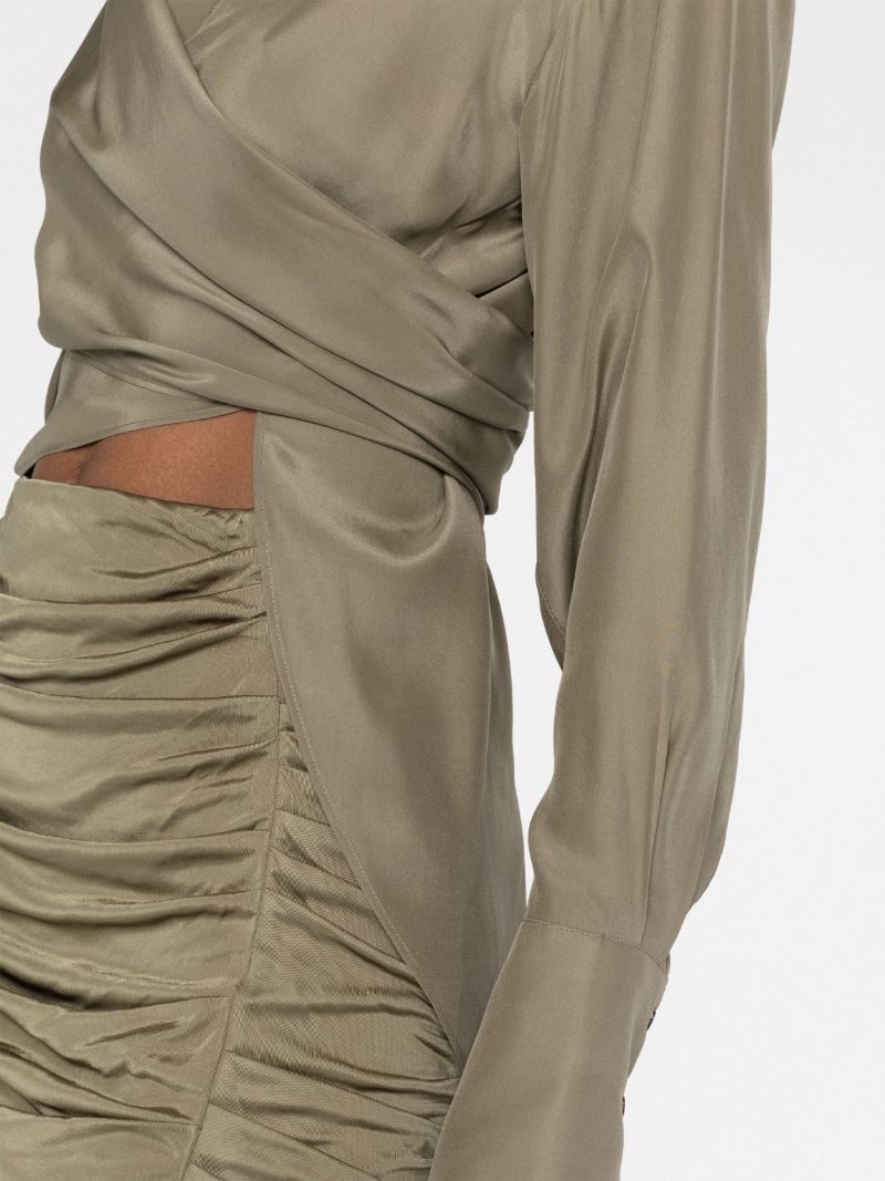 Green Sabinas Silk Shirt