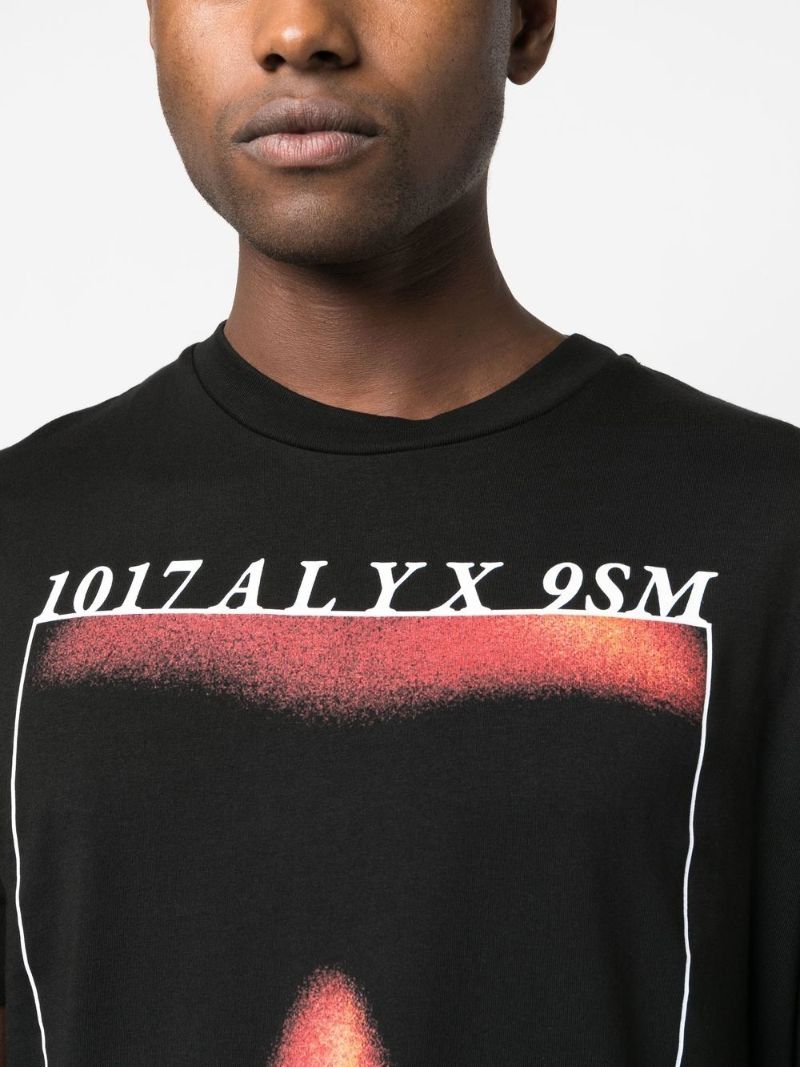 Black Icon Face Print T-shirt