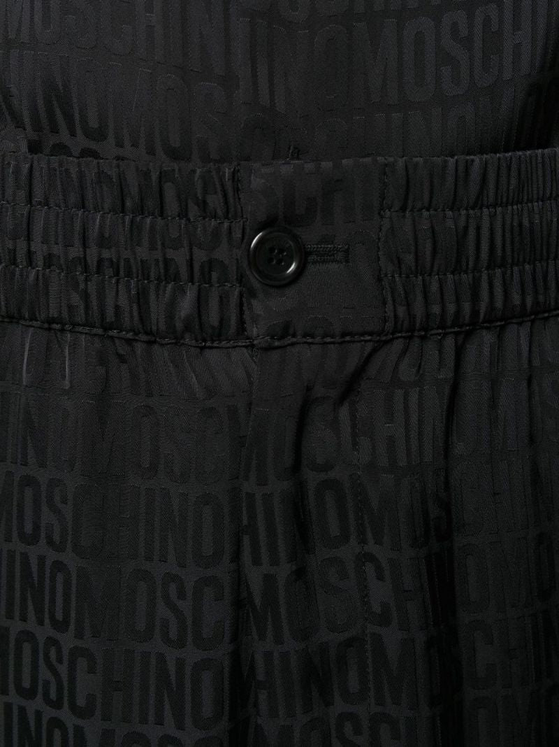 Black All-over Logo Print Shorts