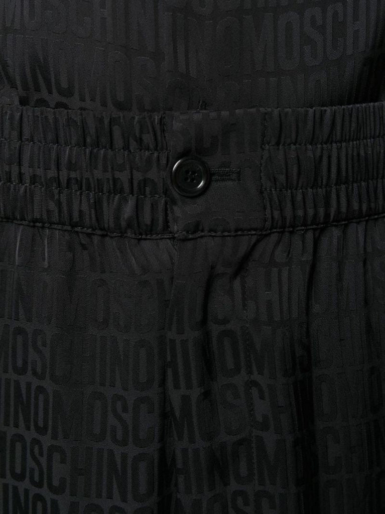 Black All-over Logo Print Shorts