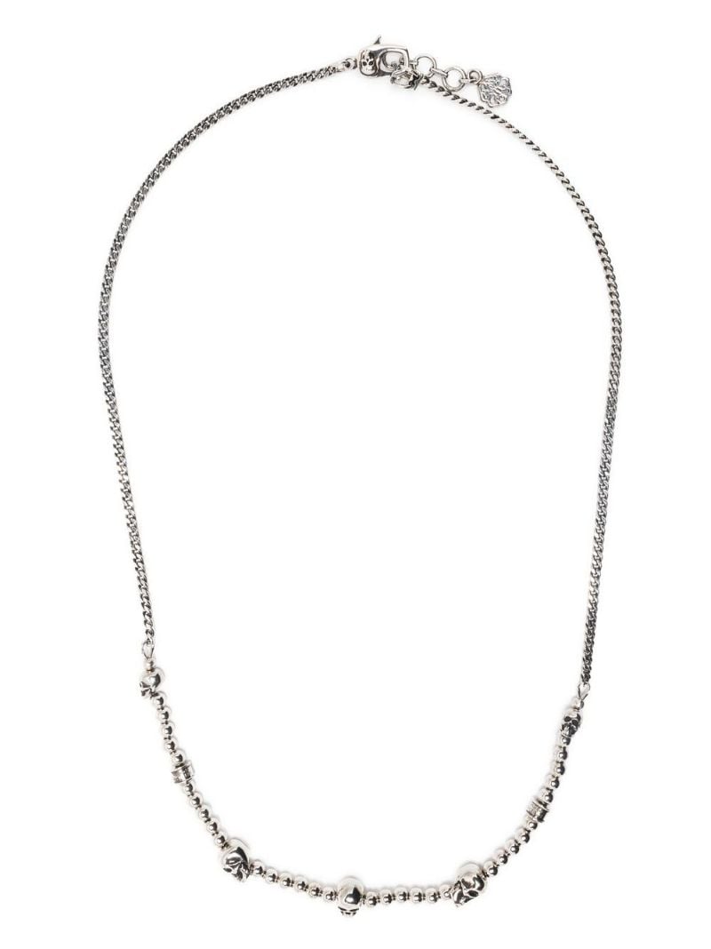 Silver-tone Skull Necklace