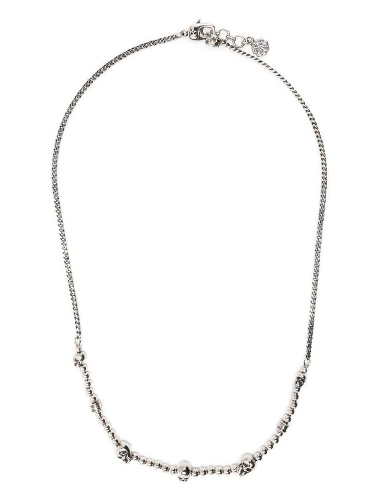 Silver-tone Skull Necklace