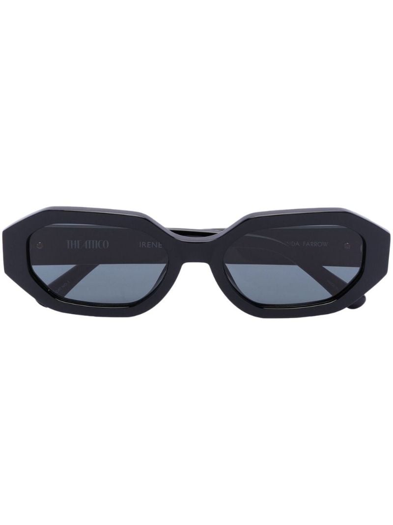 Black Irene Oval Sunglasses