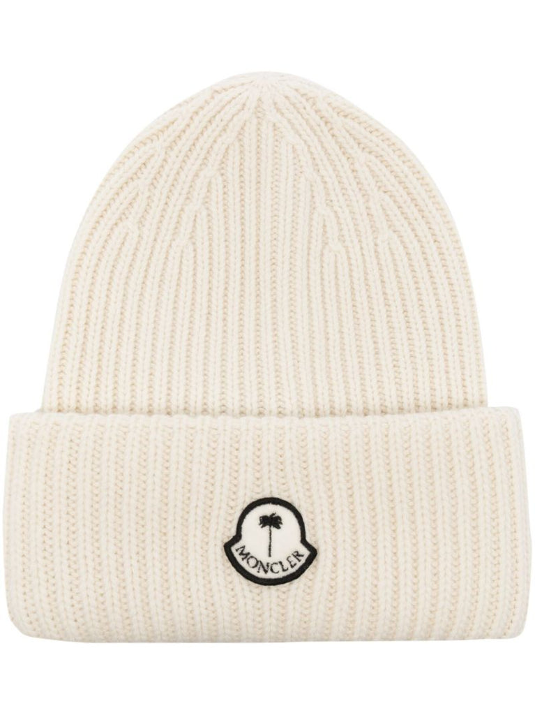 Neutral Logo-patch Wool Beanie