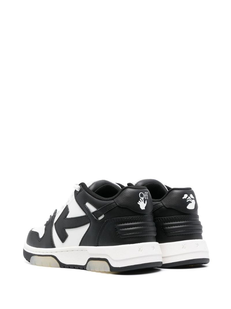 Black and White Out of Office Leather Sneakers