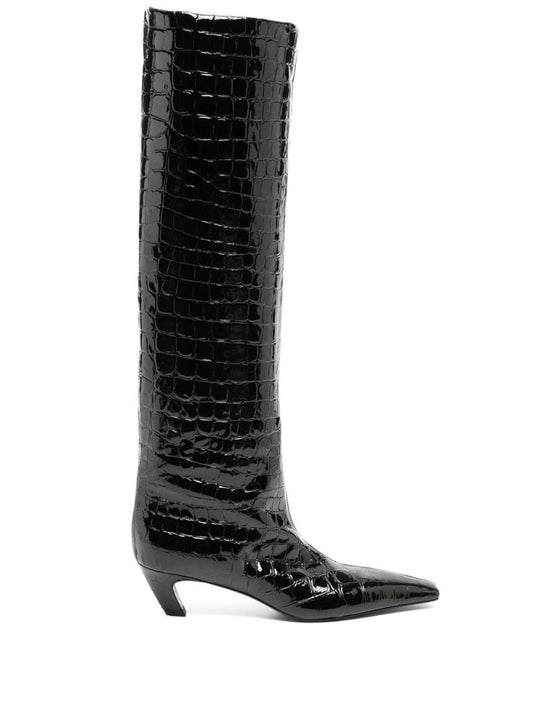 Black the Davis 50 Leather Knee-high Boots